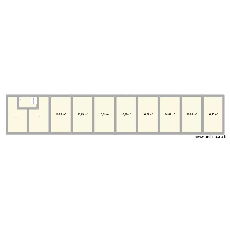 D&eacute;pendance 180m2 modifi&eacute;e. Plan de 11  et 167 m²