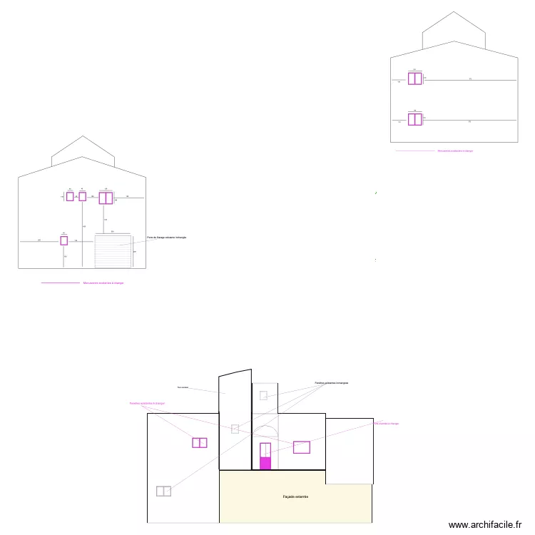 ASSAS Fa&ccedil;ade EST. Plan de 