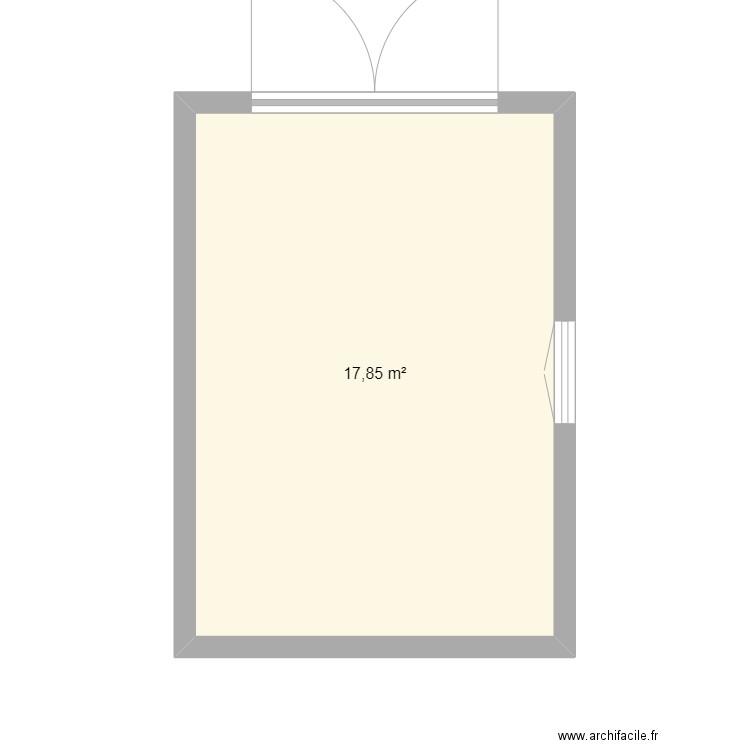 projet garage. Plan de 1 pièce et 18 m2