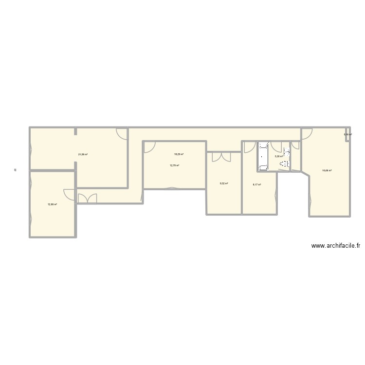 fernan Gonzalez 19. Plan de 9 pièces et 105 m2
