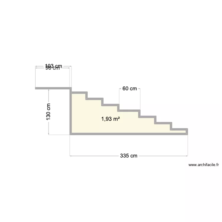 Escalier Hippocampes. Plan de 