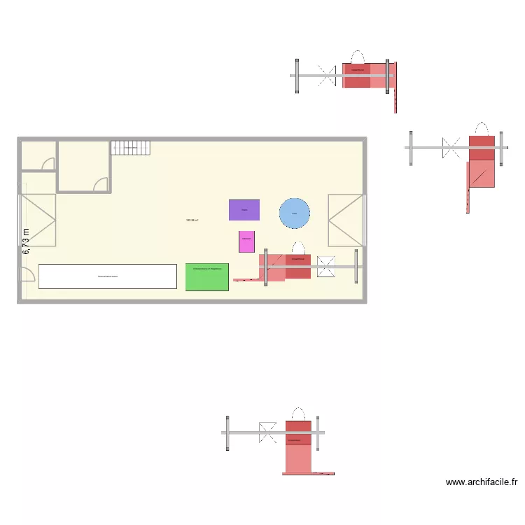stage collab. Plan de 1 et 182 m² stage collab. Plan de 1 et 182 m²