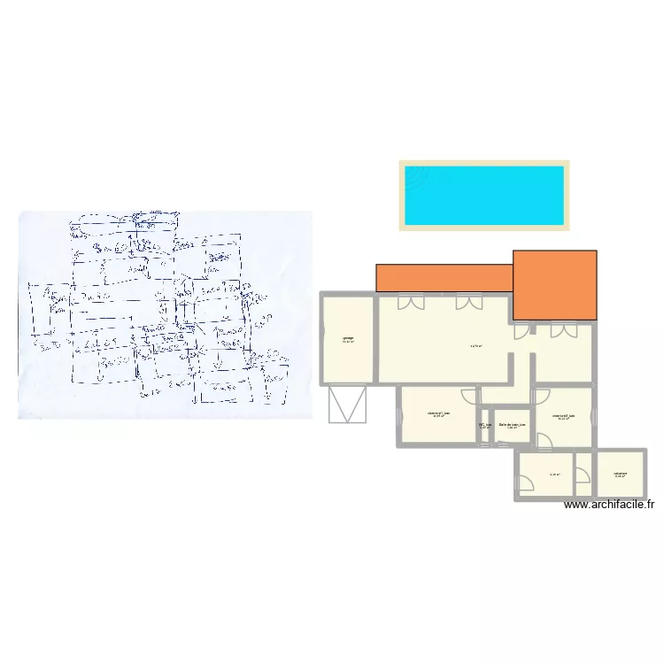 bas maison. Plan de 8 pièces et 106 m² bas maison. Plan de 8 pièces et 106 m²