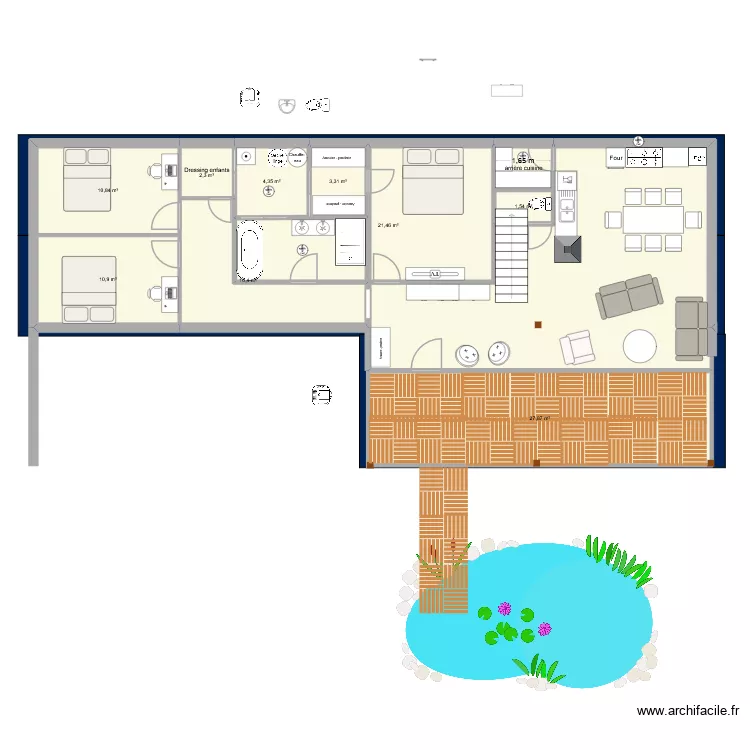 hangard. Plan de 27  et 359 m²
