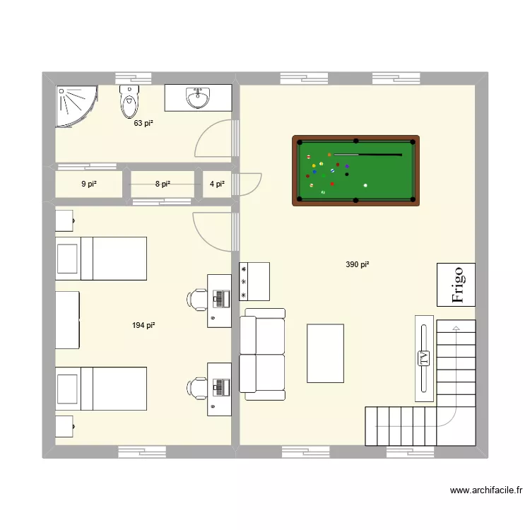 FG43-C. Plan de 6  et 62 m²