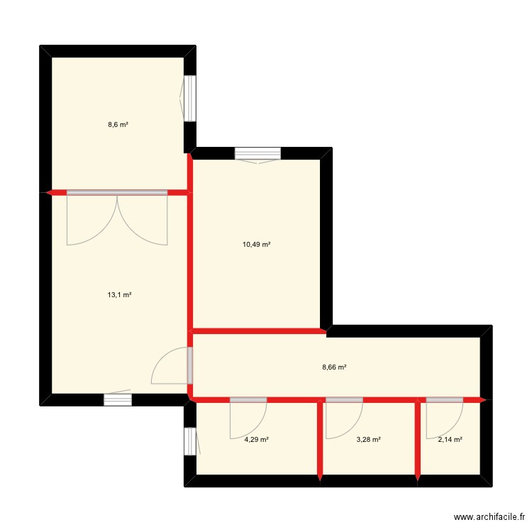 APP LAFAYETTE 1 BRUT 2. Plan de 7 pièces et 51 m2