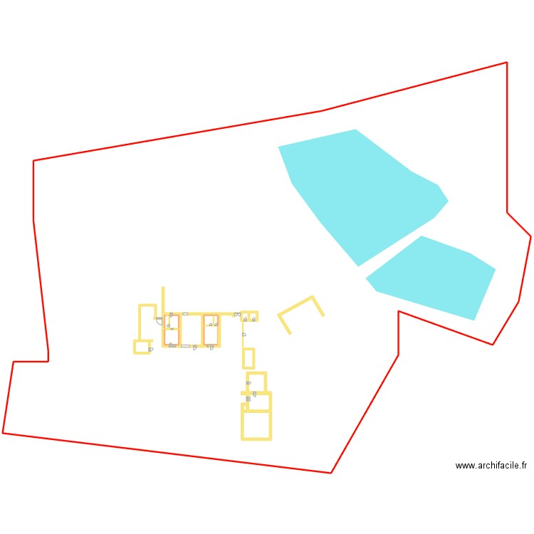 Corbusin Existant. Plan de 20 pièces et 1820 m2