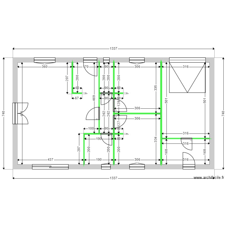 SCI MICHEL COQUILLAT CLOISONS. Plan de 0 pièce et 0 m2