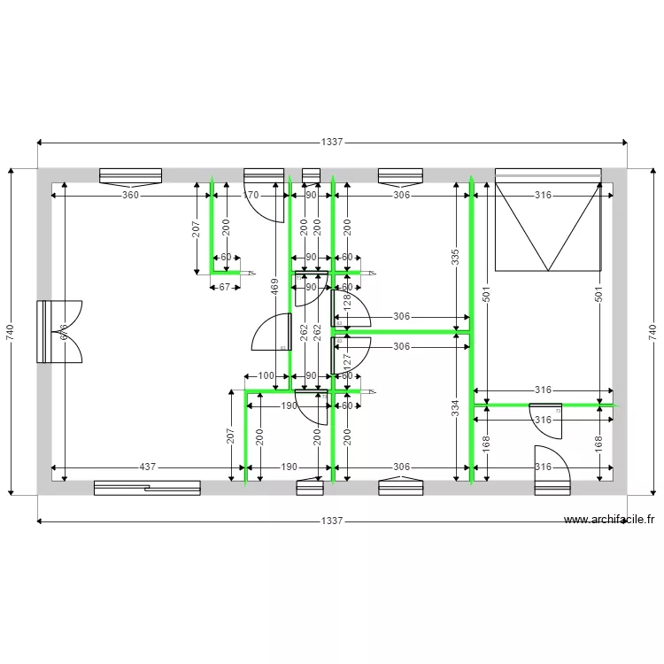 SCI MICHEL COQUILLAT CLOISONS. Plan de 