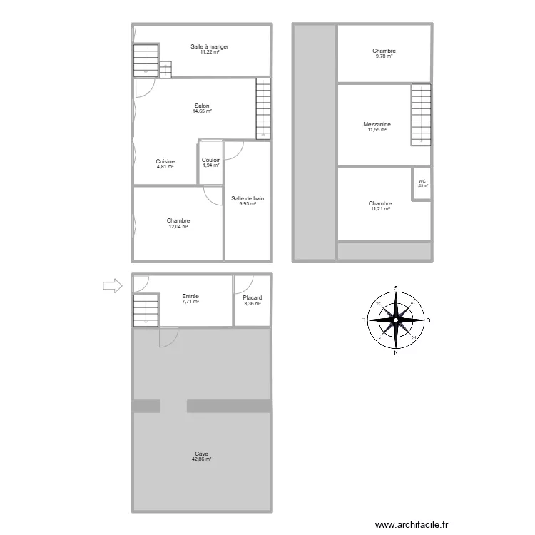 Maison Vandoeuvre Pierot. Plan de 