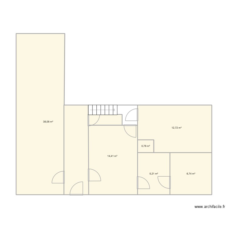 Samson. Plan de 6 pièces et 78 m2