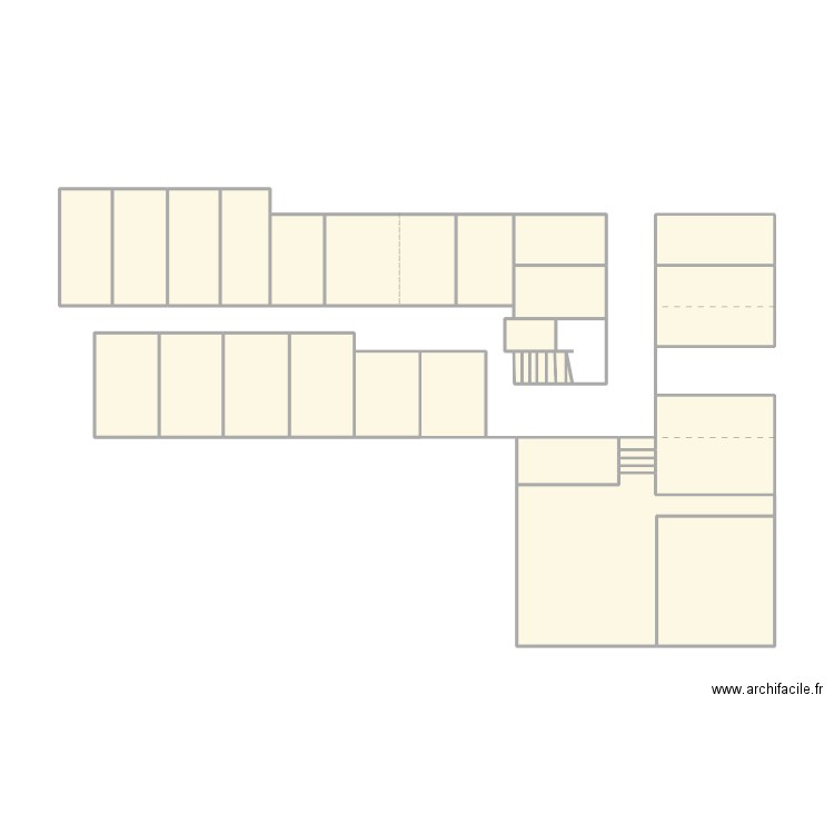 Caves actuelle. Plan de 32 pièces et 48 m2