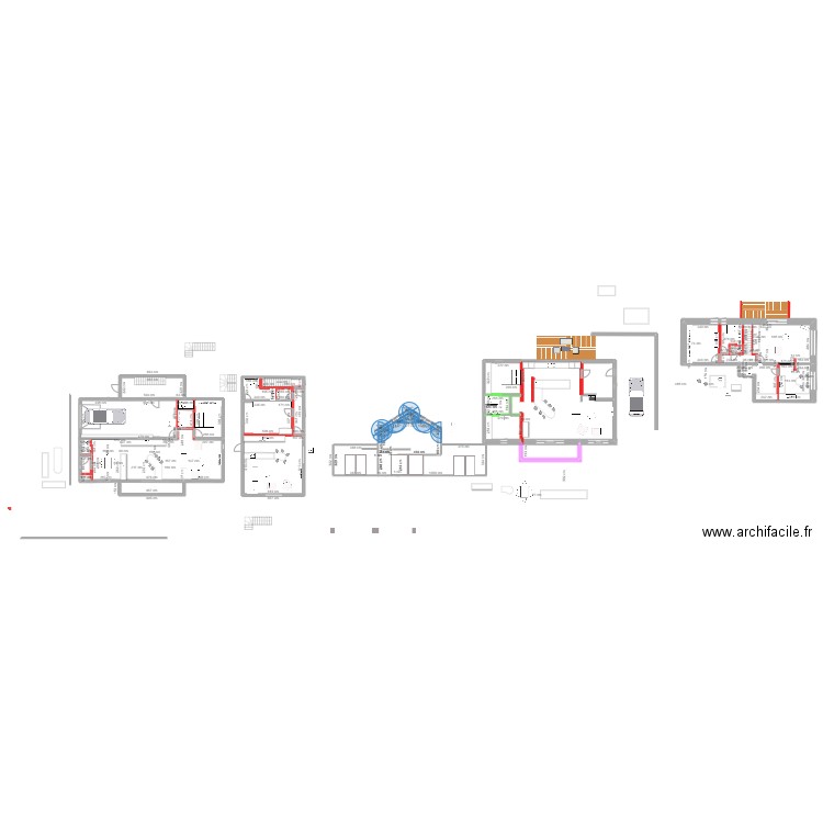 dernier. Plan de 26 pièces et 373 m2