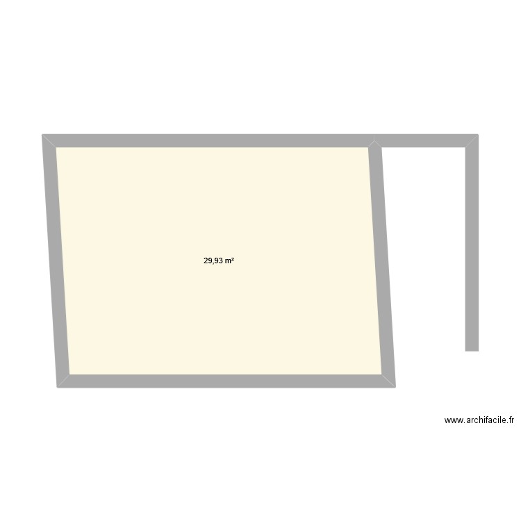 plan régaletoi. Plan de 1 pièce et 30 m2