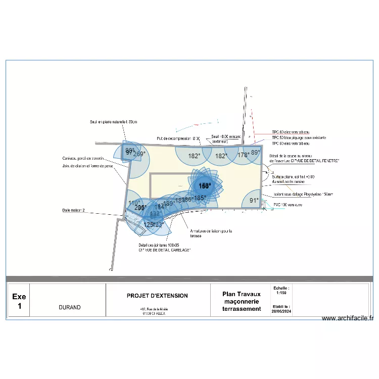 support plan terrasse v2. Plan de 3 pièces et 289 m²