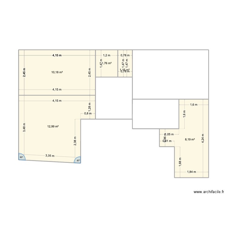 paris 18 - 2. Plan de 5 pièces et 34 m2