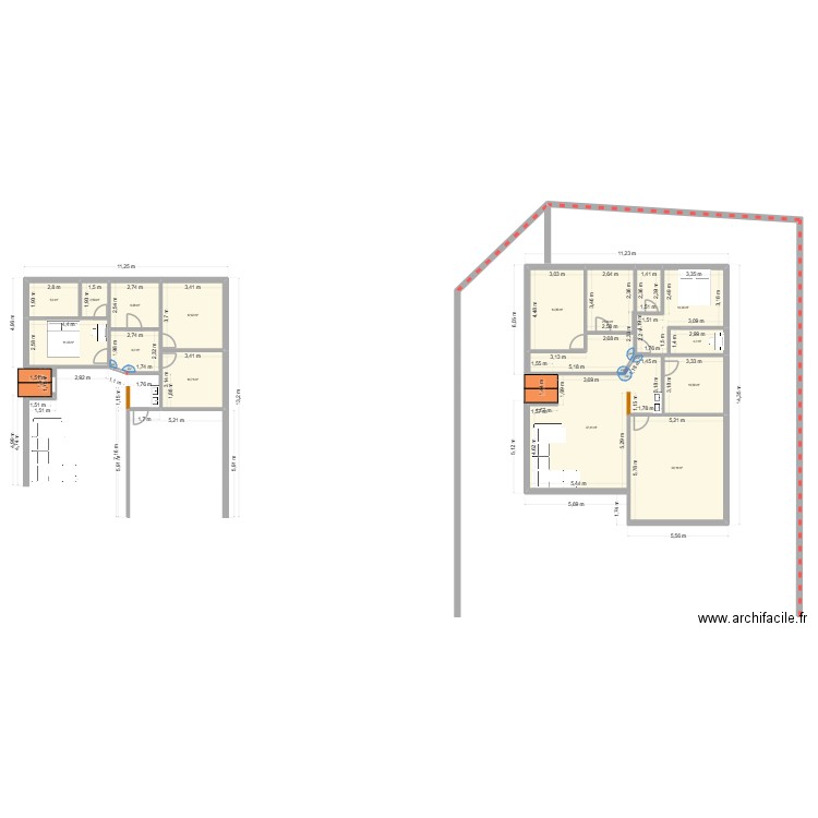 essai0. Plan de 14 pièces et 188 m2