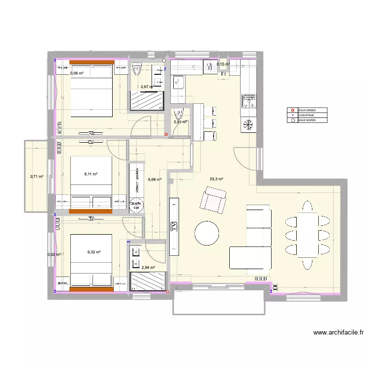 Megeve Grande Fontaine Aménagement 3. Plan de 12 et 87 m² Megeve Grande Fontaine Aménagement 3. Plan de 12 et 87 m²