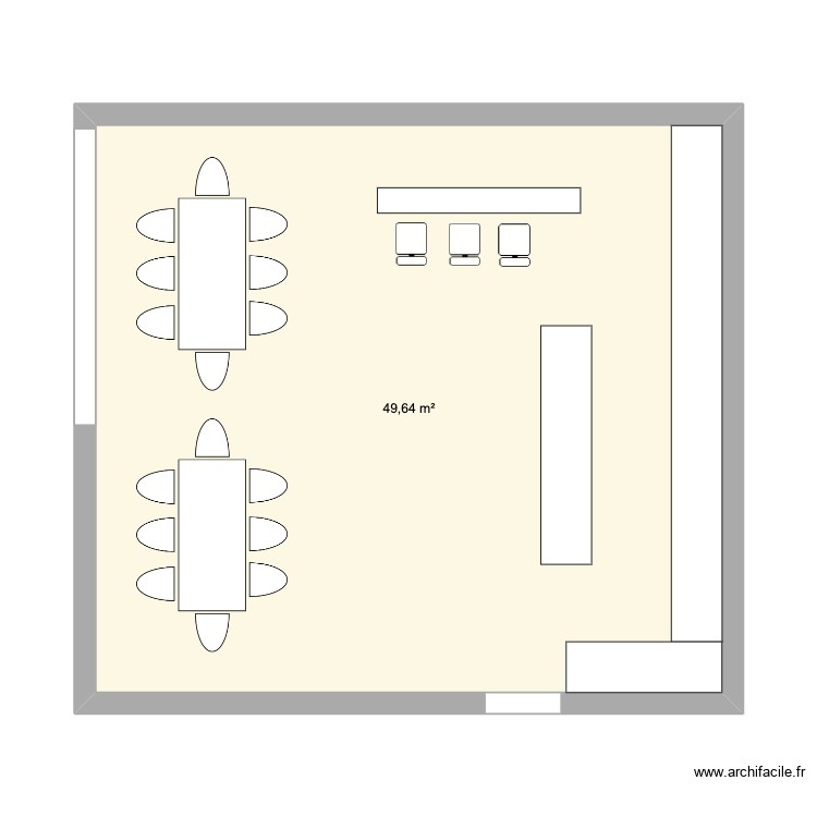 Nouveau local / salle arri&egrave;re. Plan de 0 pièce et 0 m2