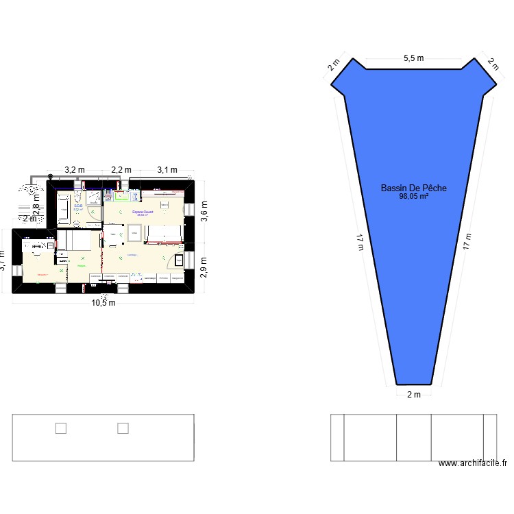Maison Améliorer Copie 3.1 version 5.1. Plan de 3 pièces et 142 m2