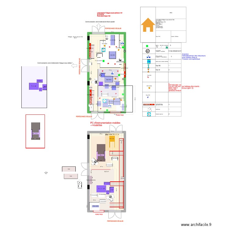 Fiche 130-Fatigue sous cellule 2 sous air v5. Plan de 2 pièces et 110 m2