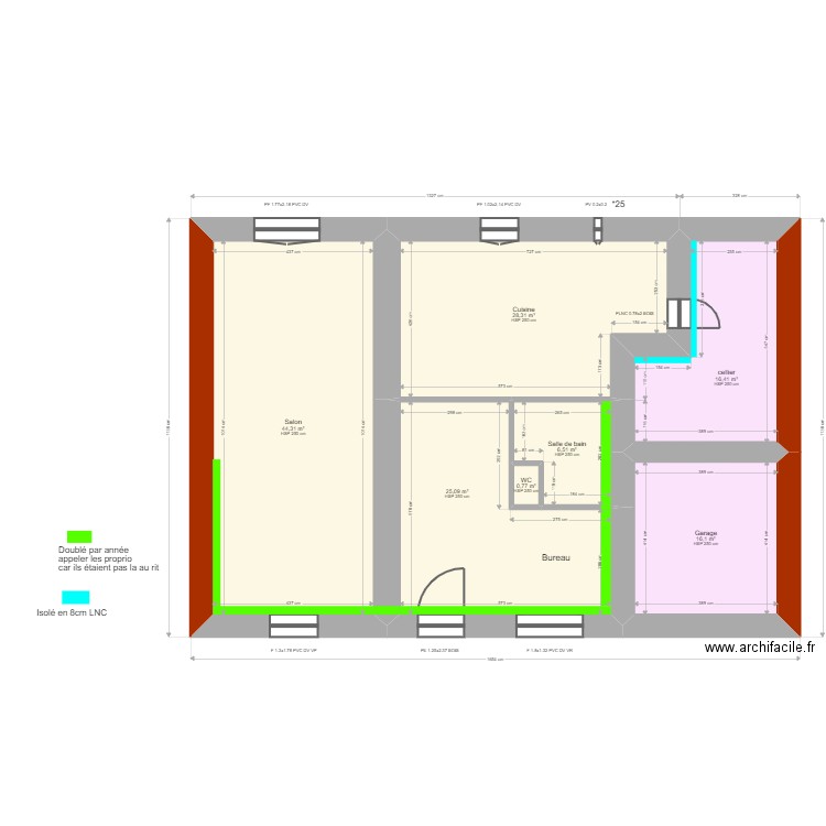 Latour. Plan de 15 pièces et 308 m2