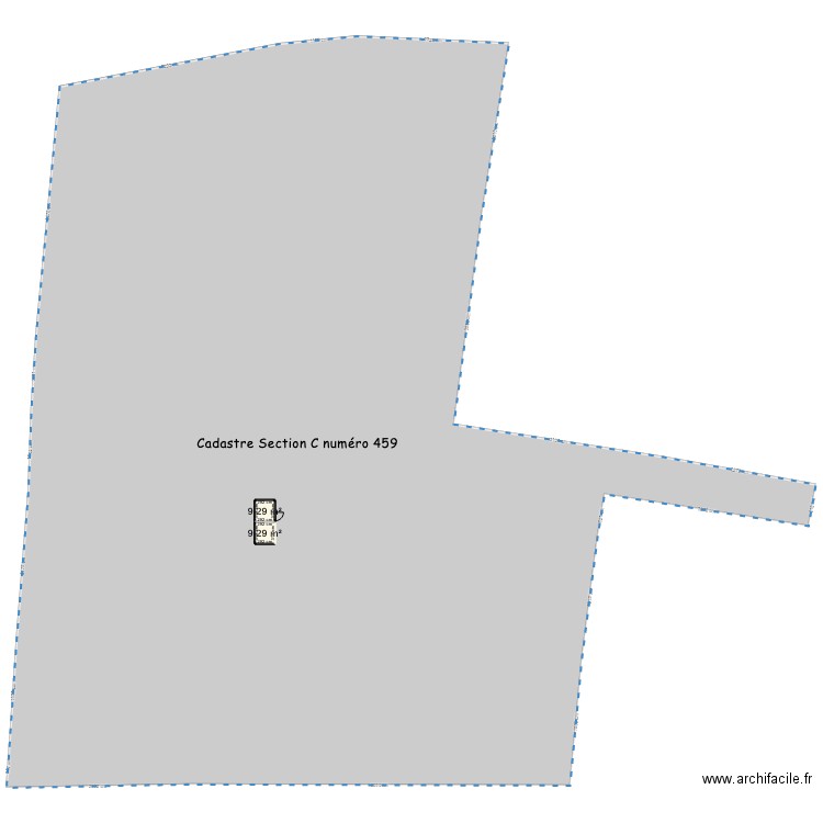 DP2 abri chevaux. Plan de 2 pièces et 19 m2