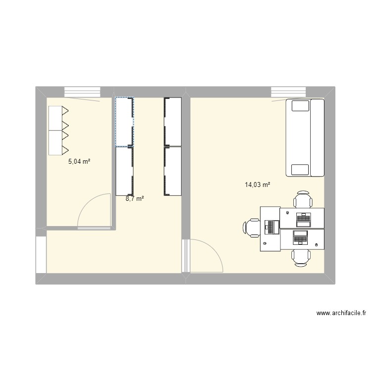 Mon bureau. Plan de 0 pièce et 0 m2