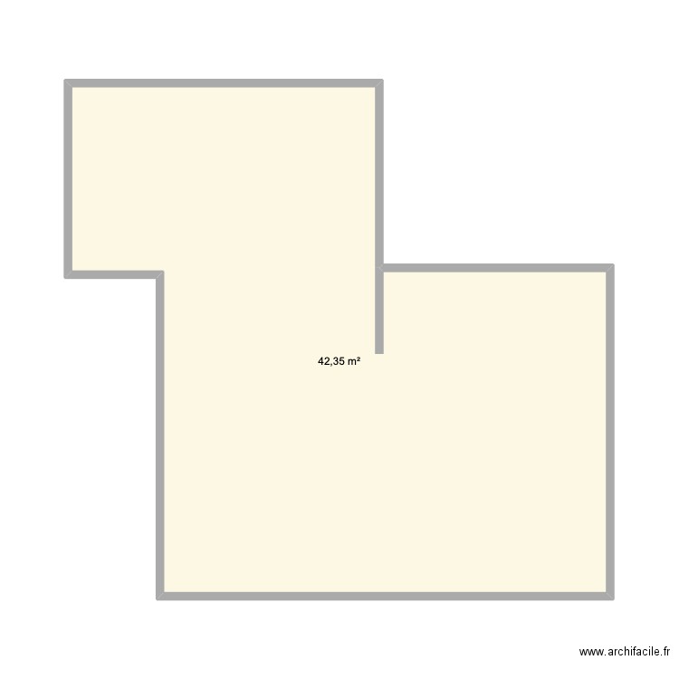 ecublens. Plan de 1 pièce et 42 m2