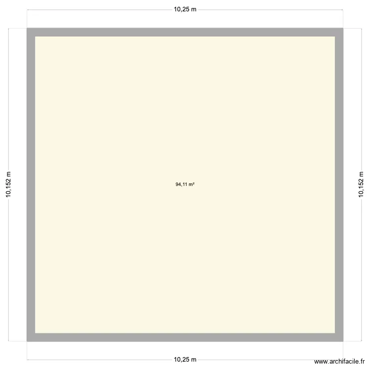ga&iuml;a. Plan de 1  et 94 m²