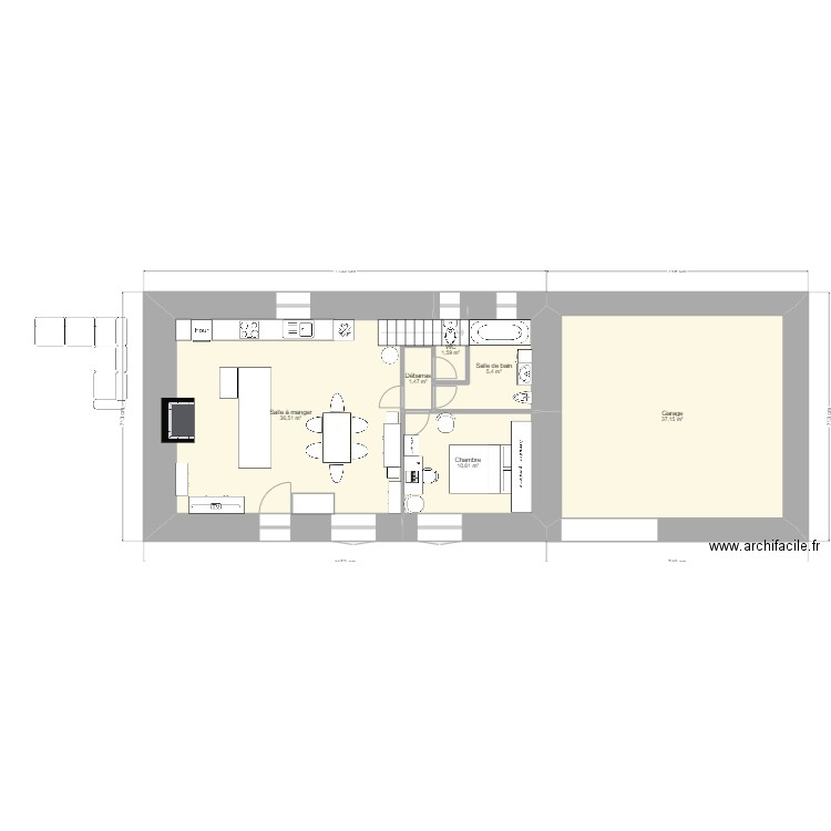 plan plessis. Plan de 11 pièces et 185 m2