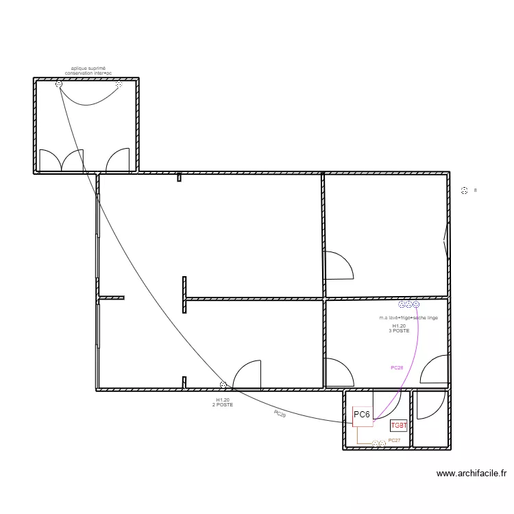 JACQUET PC6. Plan de 