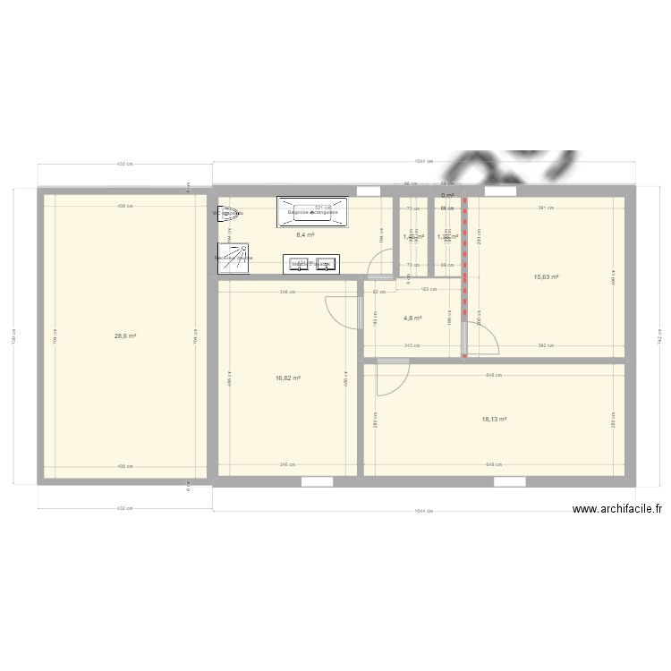 Coni1_rez. Plan de 15 pièces et 192 m2