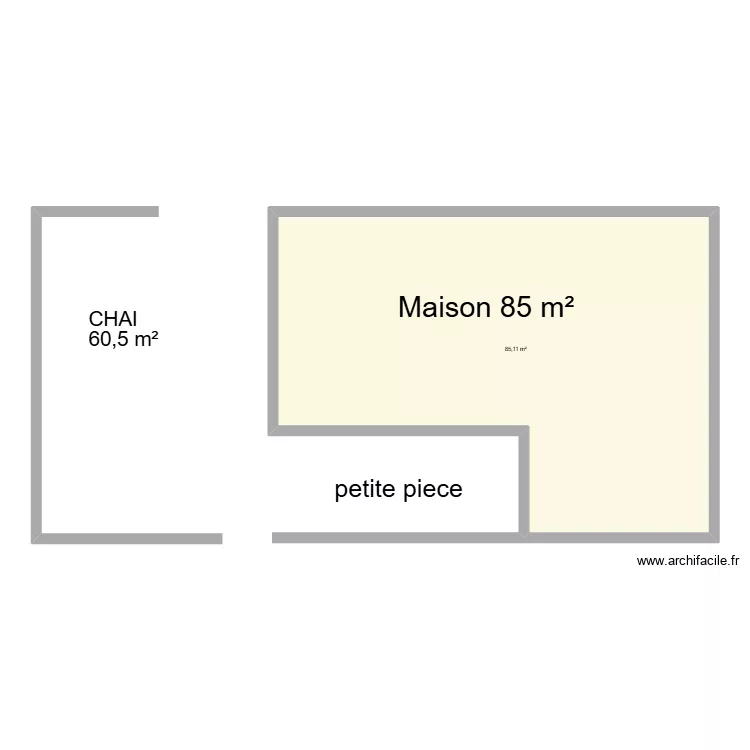plan pour ia. Plan de 1 Pièce et 85 m² plan pour ia. Plan de 1 Pièce et 85 m²