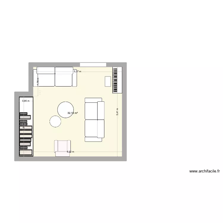 wolfe x2. Plan de 1  et 32 m²