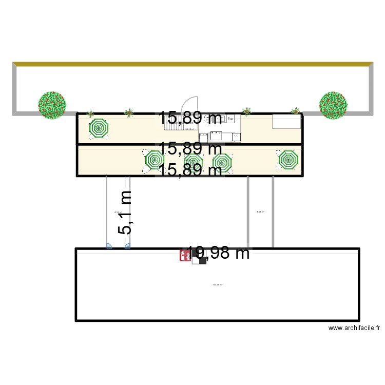 BASE NAUTIQUE NEMOURS. Plan de 5 pièces et 184 m2