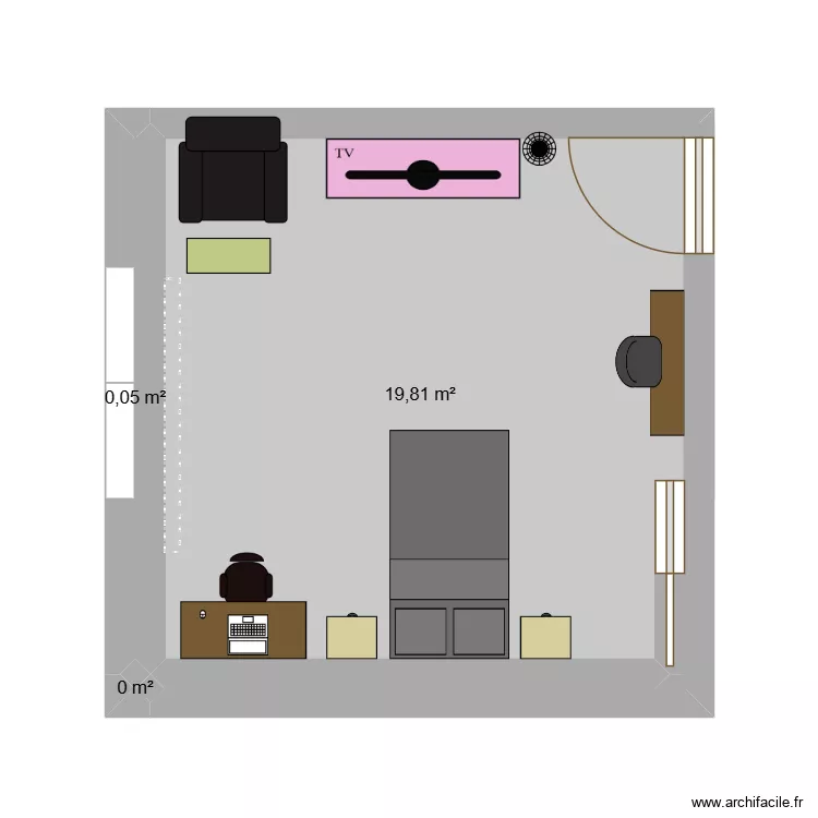 ma chambre. Plan de 3 pièces et 20 m² ma chambre. Plan de 3 pièces et 20 m²