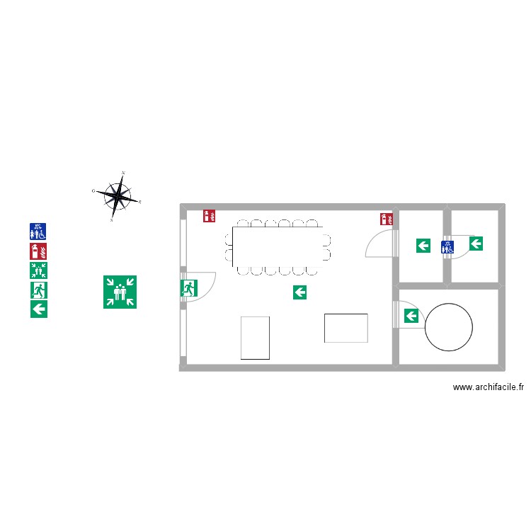ELANCOUT. Plan de 4 pièces et 54 m2