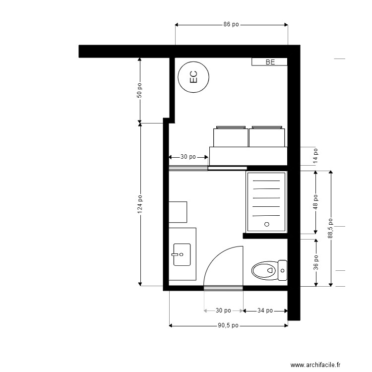 Bouvette. Plan de 0 pièce et 0 m2