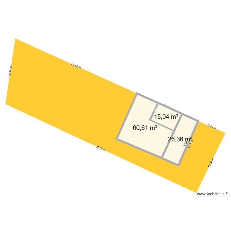 9 route de bussy. Plan de 4 pièces et 208 m2