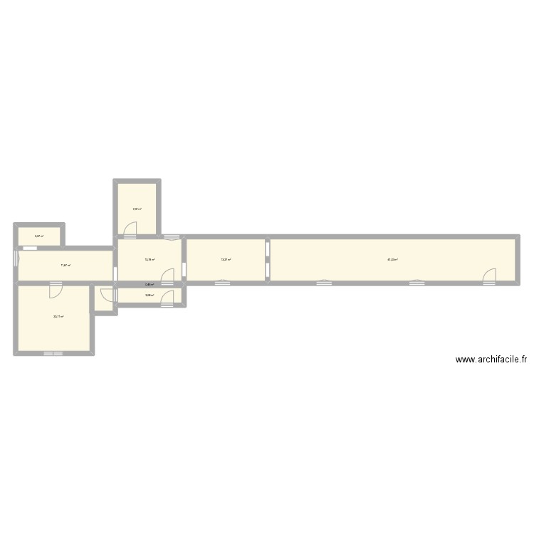 plan avec modif. Plan de 9 pièces et 113 m2