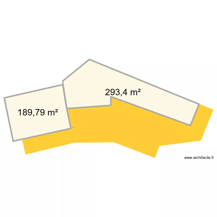 base maison. Plan de 2  et 483 m²