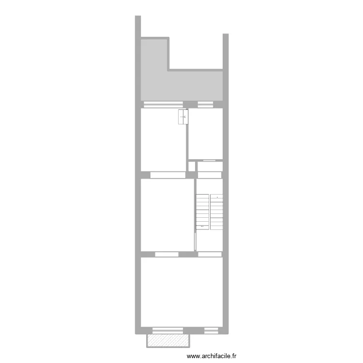 Li&eacute;geois 65 Rez+1 Existant. Plan de 8  et 82 m²