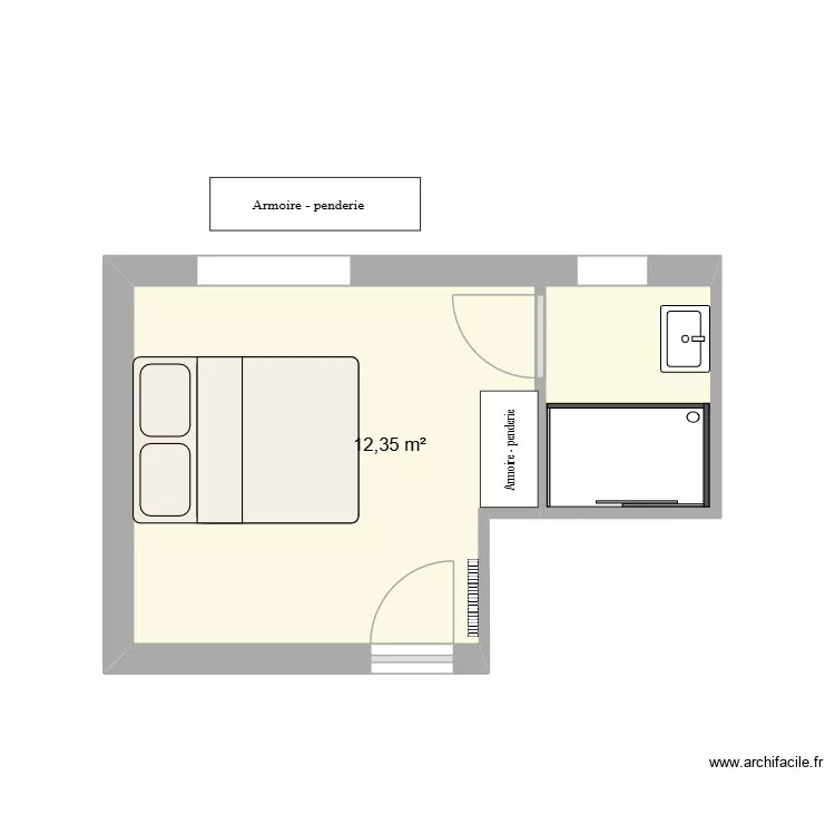 chambre 1. Plan de 1 et 12 m² chambre 1. Plan de 1 et 12 m²
