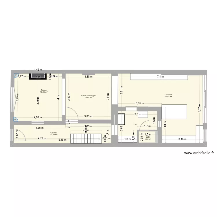 LDH3. Plan de 6  et 83 m²