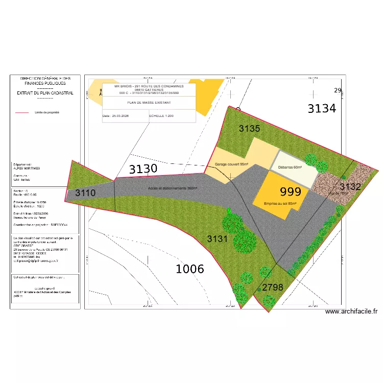 birois piscine 8x4 projet PISCINE. Plan de 1  et 57 m²