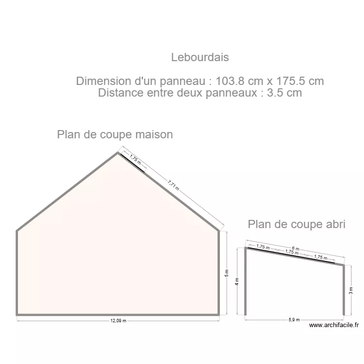 Lebourdais plan de coupe. Plan de 