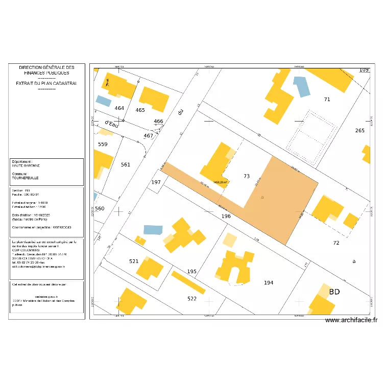 15 CHE DU CANAL. Plan de 15 CHE DU CANAL. Plan de