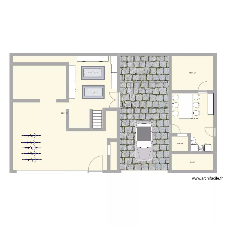 bureau cycle henrard. Plan de 5  et 129 m²