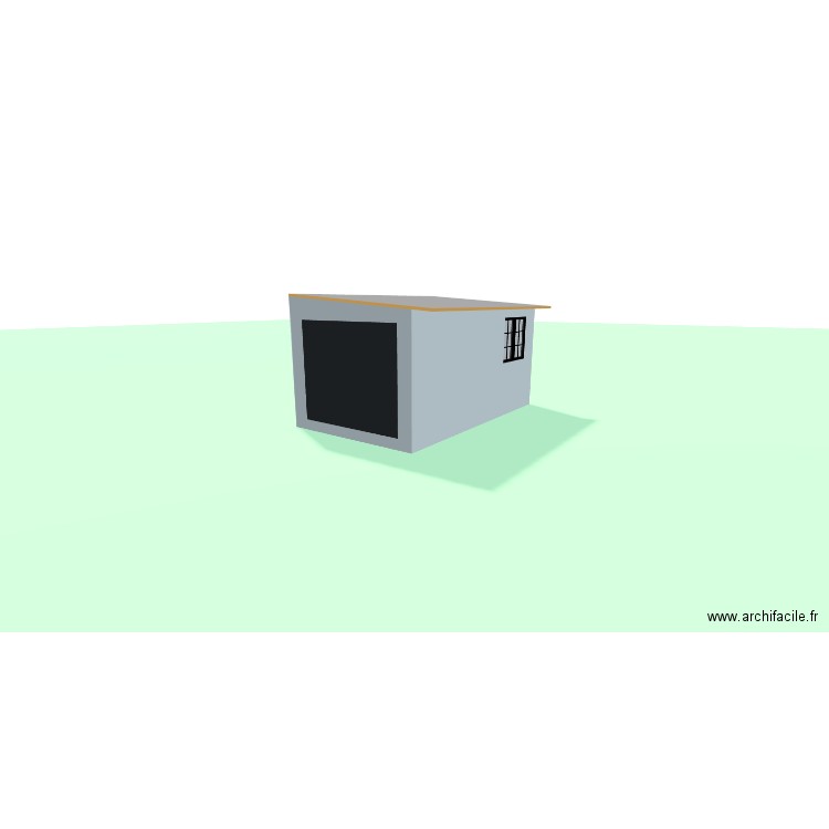 chalet de jardin. Plan de 1 pièce et 13 m2